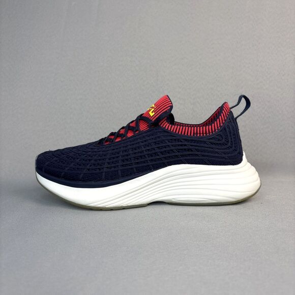 Womens Sz 7 APL Sneakers Shoes Techloom Zipline Navy Red Ribbed Running Athletic - Picture 7 of 16